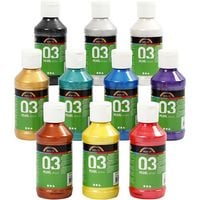Produktbild: Creativ Company Acrylfarbe Metallic, Metallic, sortierte Farben, 10x120 ml