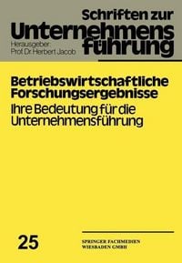 Produktbild: Betriebswirtschaftliche Forschungsergebnisse