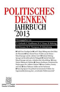 Produktbild: Politisches Denken. Jahrbuch 2013.