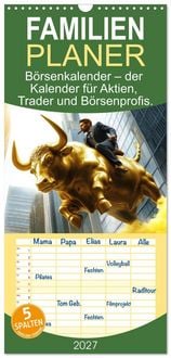 Produktbild: Familienplaner 2027 - B&ouml;rsenkalender &ndash; der Kalender f&uuml;r Aktien, Trader und B&ouml;rsenprofis. mit 5 Spalten (Wandkalender, 21 x 45 cm) CALVENDO