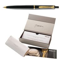Produktbild: Pelikan Kugelschreiber Classic K200, Schwarz, Edelharz, mit vergoldeten Zierelementen, inkl. Gro&szlig;raummine