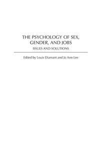 Produktbild: The Psychology of Sex, Gender, and Jobs