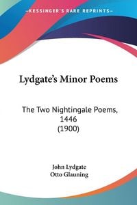 Produktbild: Lydgate's Minor Poems