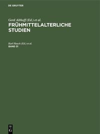 Produktbild: Fr&uuml;hmittelalterliche Studien. Band 31
