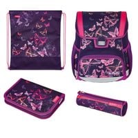 Produktbild: Herlitz Schulranzen Loop Plus Butterflies 16 Liter befüllt