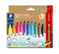 Produktbild: STAEDTLER Noris&reg; 328-B, 10 jumbo Fasermaler, jumbo Bleistift und Radierer, 328-B C10P