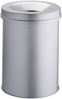 Produktbild: Durable Safe 330610 Papierkorb 30l (&Oslash; x H) 315mm x 492mm Metall Grau 1St.