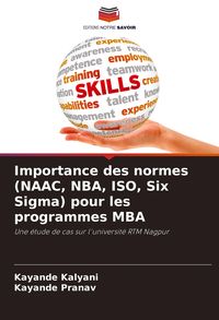 Produktbild: Importance des normes (NAAC, NBA, ISO, Six Sigma) pour les programmes MBA