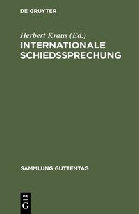 Produktbild: Internationale Schiedssprechung