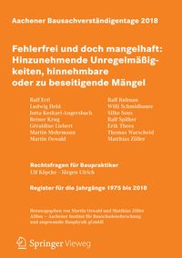 Produktbild: Aachener Bausachverst&auml;ndigentage 2018