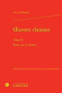Produktbild: Oeuvres choisies tome 2 : Ecrits sur le divorce