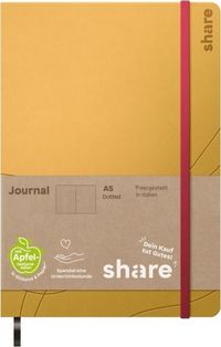 Produktbild: share Notizbuch A5 punktkariert gelb