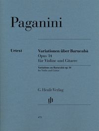 Produktbild: Nicol&ograve; Paganini - 60 Variationen &uuml;ber Barucab&agrave; op. 14 f&uuml;r Violine und Gitarre