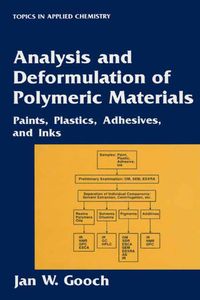 Produktbild: Analysis and Deformulation of Polymeric Materials
