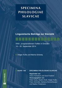 Produktbild: Linguistische Beitraege zur Slavistik. XXIII. JungslavistInnen-Treffen in Dresden, 18.-20. September 2014