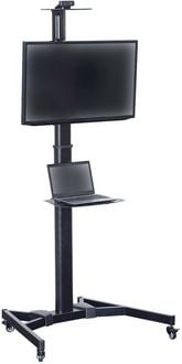 Produktbild: Digitus DA-90370 TV-Rollwagen 94,0 cm (37\") - 177,8 cm (70\") Neigbar, H&ouml;henverstellbar Mit Tastaturablage, Mit Verriegelungsmechanismus