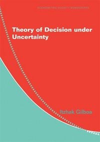 Produktbild: Theory of Decision Under Uncertainty