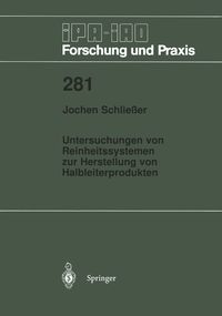 Produktbild: Untersuchungen von Reinheitssytemen zur Herstellung von Halbleiterprodukten