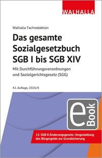 Produktbild: Das gesamte Sozialgesetzbuch SGB I bis SGB XIV Ausgabe 2026/II