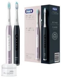 Produktbild: Braun Oral-B Pulsonic Slim Luxe 4900 rose gold/matte black Oral B Elektrische Zahnb&uuml;rste Schallzahnb&uuml;rste Ros&eacute; Quarz, Schwarz