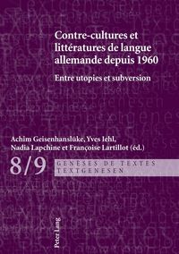 Produktbild: Contre-cultures et litt&eacute;ratures de langue allemande depuis 1960