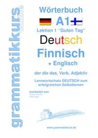 Produktbild: W&ouml;rterbuch Deutsch - Finnisch - Englisch Niveau A1