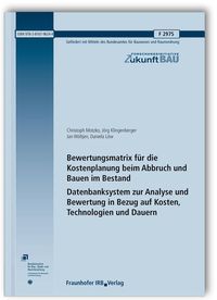 Bild vom Artikel Motzko, C: Bewertungsmatrix für die Kostenplanung vom Autor Christoph Motzko