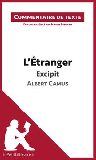 Produktbild: L'&Eacute;tranger de Camus - Excipit