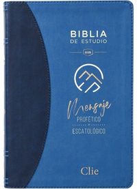 Produktbild: Rvr, Biblia de Estudio del Mensaje Prof&eacute;tico Y Escatol&oacute;gico, Leathersoft, Azul, Interior a DOS Colores