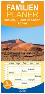 Produktbild: Familienplaner 2026 - Namibia - Land im S&uuml;den Afrikas mit 5 Spalten (Wandkalender, 21 x 45 cm) CALVENDO