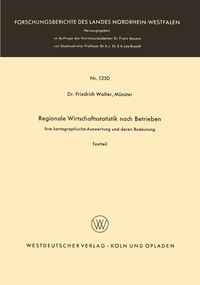 Produktbild: Regionale Wirtschaftsstatistik nach Betrieben