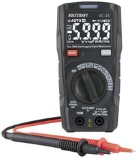 Produktbild: VOLTCRAFT VC-23 Multimeter mit automatischer Bereichswahl TRMS CAT III 600 V Kapazit&auml;t Frequenz Temperatur NCV (Kabelcheck)