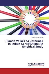 Produktbild: Human Values As Enshrined In Indian Constitution: An Empirical Study