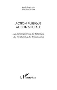 Produktbild: Action publique, action sociale