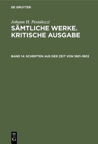 Produktbild: Schriften aus der Zeit von 1801&ndash;1803