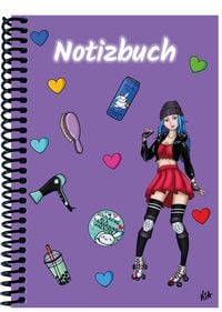 Produktbild: A 5 Notizbuch Manga Enora, lila, liniert