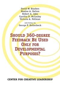 Produktbild: Should 360-degree Feedback Be Only Used For Developmental Purposes?