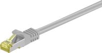 Produktbild: Goobay 91603 RJ45 Patchkabel CAT 6a (Rohkabel CAT 7) S/FTP 2.00 m Grau mit Rastnasenschutz, vergoldete Steckkontakte 1 St.