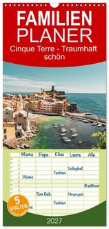 Produktbild: Familienplaner 2027 - Cinque Terre - Traumhaft sch&ouml;n mit 5 Spalten (Wandkalender, 21 x 45 cm) CALVENDO