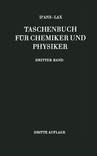 Produktbild: D'Ans-Lax Taschenbuch f&uuml;r Chemiker und Physiker