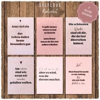 Produktbild: KEITCARDS Postkarten Selflove, Achtsamkeit Gru&szlig;karten im Set, 6 Karten