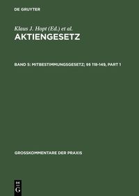 Produktbild: Mitbestimmungsgesetz; &sect;&sect; 118-149
