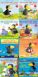 Produktbild: Pixi-8er-Set 193: Der kleine Rabe Socke mit Stickern (8x1 Exemplar)