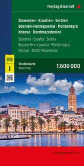 Bild vom Artikel Slowenien - Kroatien - Serbien - Bosnien-Herzegowina - Montenegro - Kosovo - Nordmazedonien, Straßenkarte 1:600.000, freytag & berndt vom Autor 