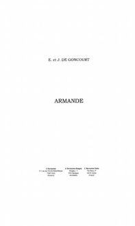 Bild vom Artikel Armande vom Autor Edmond de Goncourt