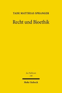 Produktbild: Recht und Bioethik