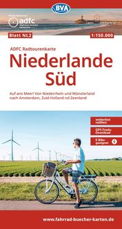 Produktbild: BVA ADFC Radtourenkarte Niederlande S&uuml;d, mit Knotenpunkten 1:150.000