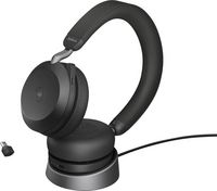 Produktbild: Jabra Evolve2 75 On Ear Headset kabelgebunden Schwarz Batterieladeanzeige, Mikrofon-Stummschaltung Telefon