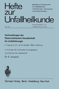 Produktbild: Verhandlungen der &Ouml;sterreichischen Gesellschaft f&uuml;r Unfallchirurgie