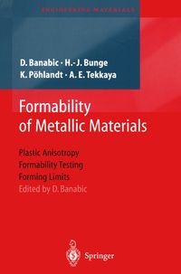 Bild vom Artikel Formability of Metallic Materials vom Autor H.J. Bunge